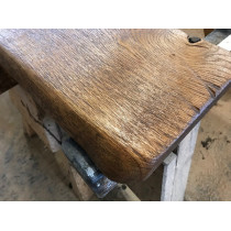 Waschtisch, Eiche, Regal, Brett, Altholz-Stil, Antik geölt, Massivholz,einseitige Baumkante,120x50x4,5cm